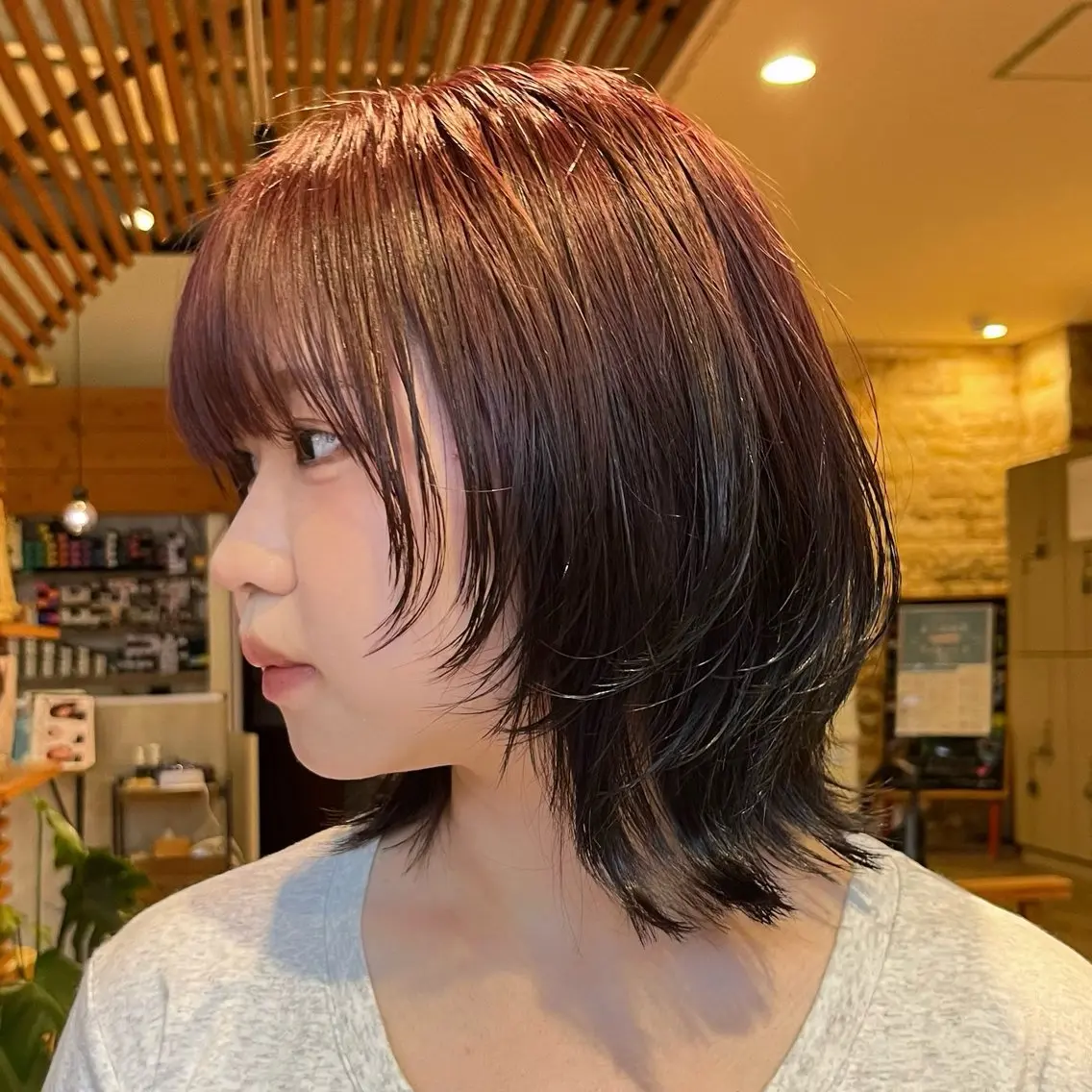 ショート ヘアカラー YUI🍊 ボブ/レイヤーカットのヘアスタイル