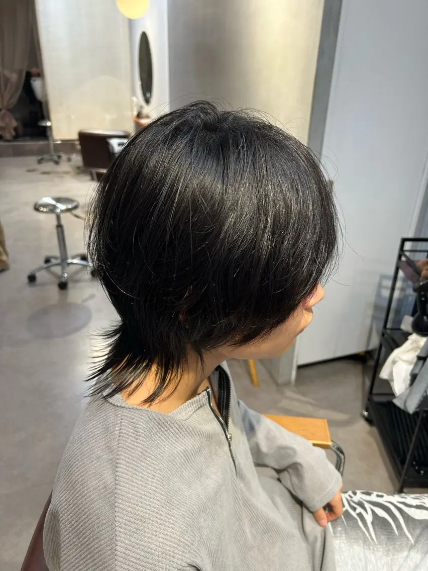 メンズ メンズウルフカット ウルフカット 大久保 天翔のヘアスタイル