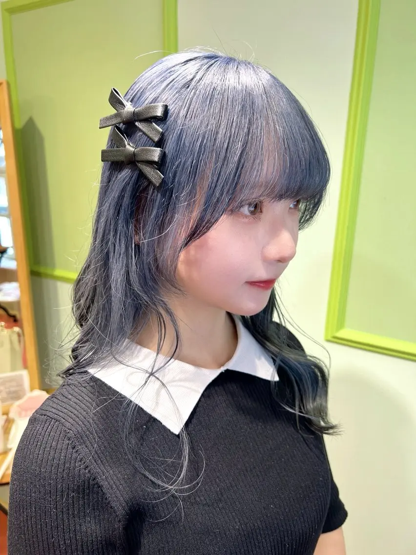ロング カット ヘアカラー トリートメント 紙屋町ショート /ボブ　パーマ河内蓮のヘアスタイル