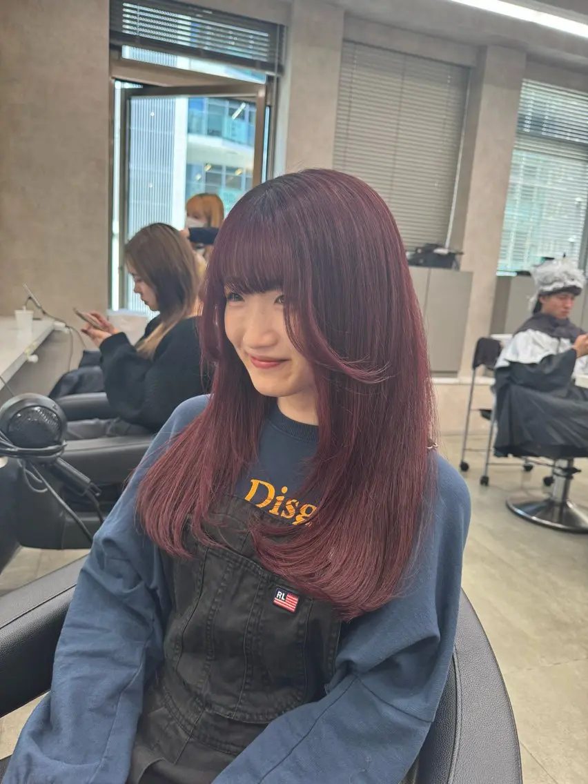 ロング カラー パーマ ヘアアレンジ メンズ キッズ 韓国系🇰🇷🩶 艶暗髪/MEIのヘアスタイル
