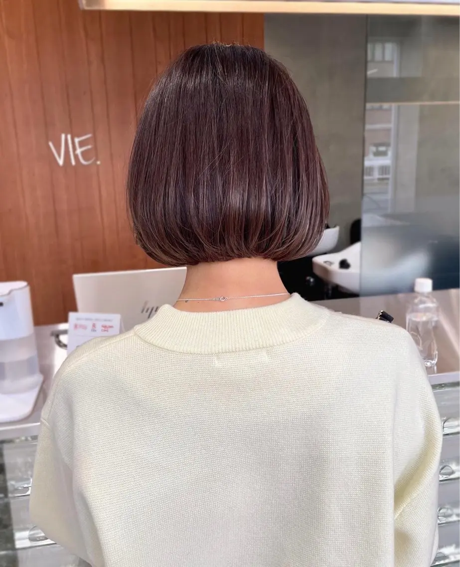 ショート カラー ボブ カット ヘアカラー トリートメント 👑ボブはお任せ ミヤノ👑のヘアスタイル