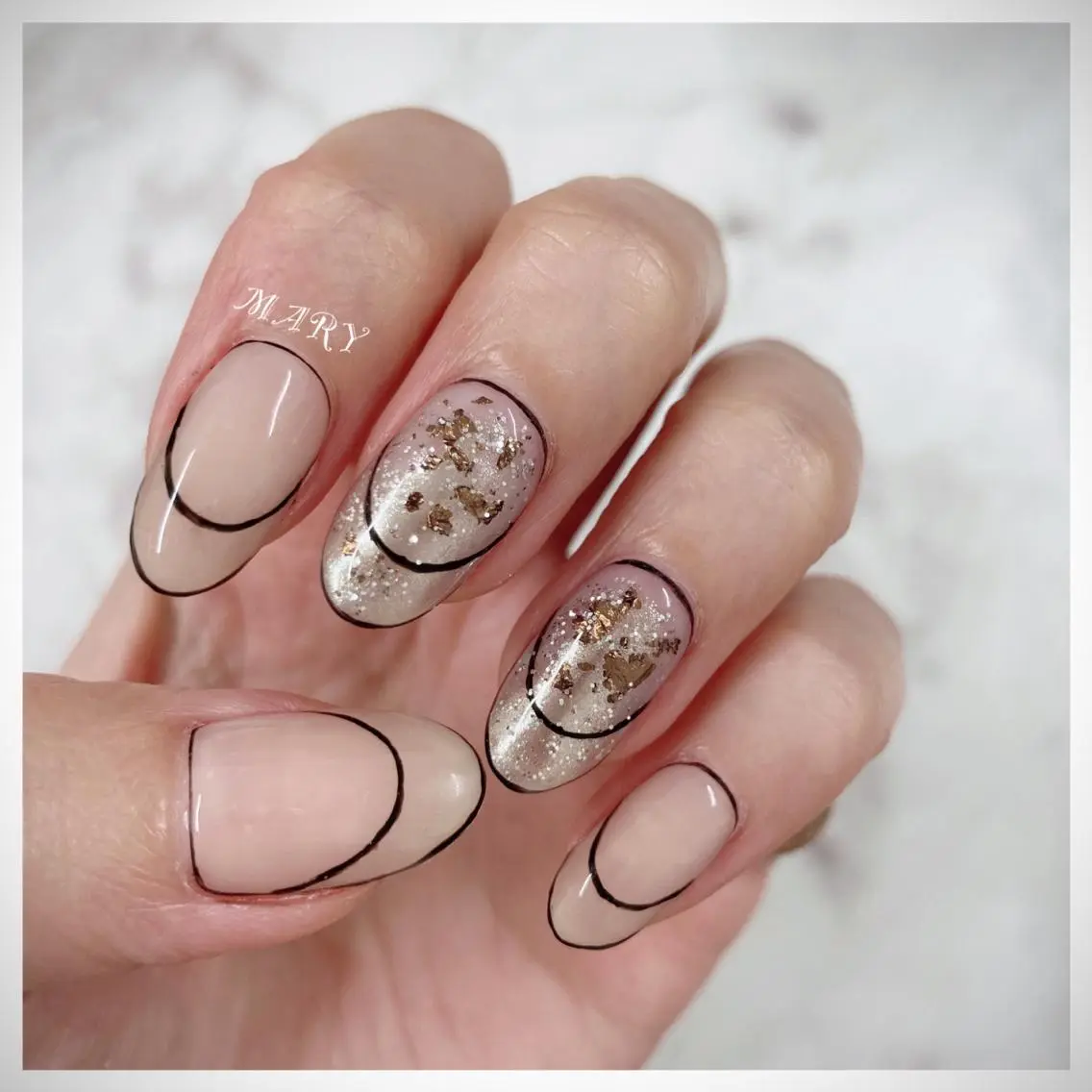ネイル クリアネイル フレンチネイル ニュアンスネイル Mary nail .narumiのネイルデザイン