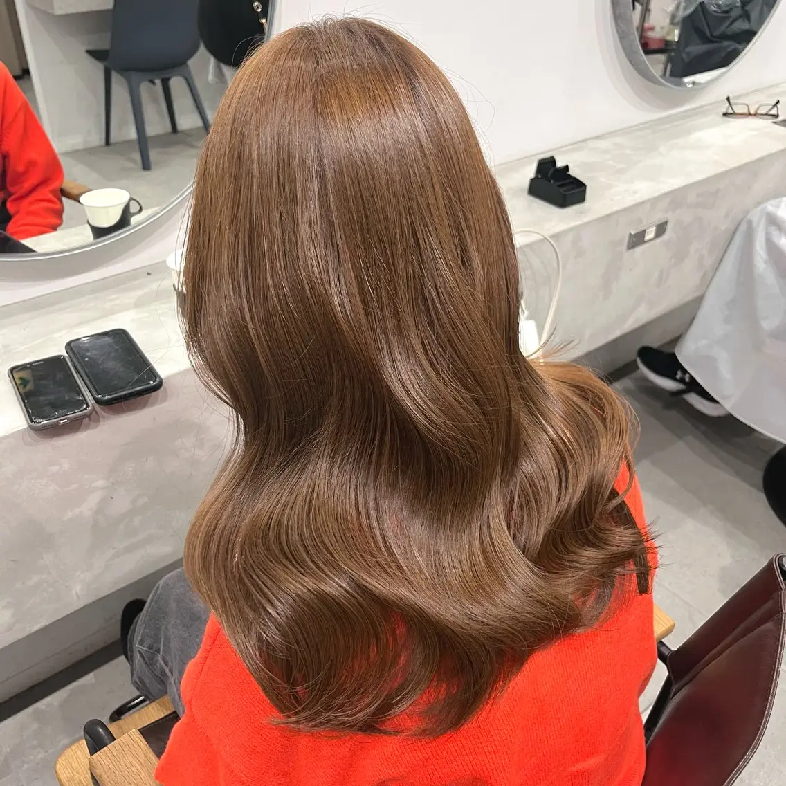 セミロング カラー ベージュカラー ブリーチ 透明感カラー ブリーチなしカラー カット ヘアカラー トリートメント RINA 韓国ヘア/半個室のヘアスタイル
