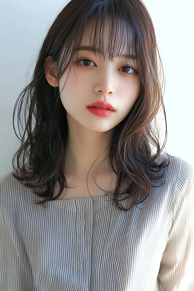 セミロング よしずみ れいなのヘアスタイル