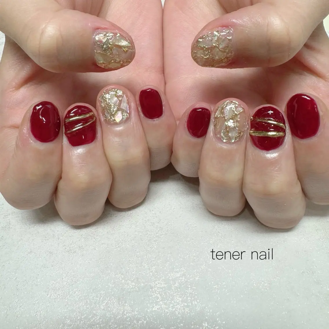 ネイル ボルドー ハンドネイル テネルネイル tener nailのネイルデザイン