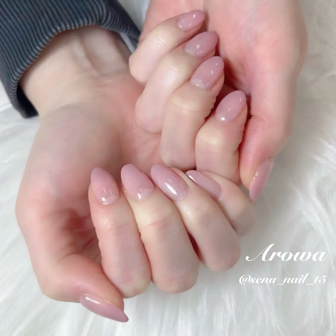 ネイル オフィスネイル ピンク Arowa -SENA-のネイルデザイン