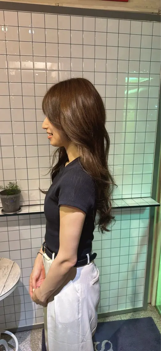 似合わせカラー 透明感カラー ダメージレスカラー  レイヤー 暖色の写真