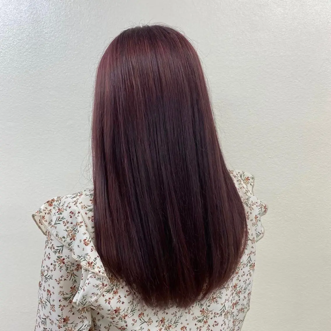 ロング カラー ピンクカラー ヘアカラー トリートメント 🍒韓国暖色ヘア NO.1🍒🪽のヘアスタイル
