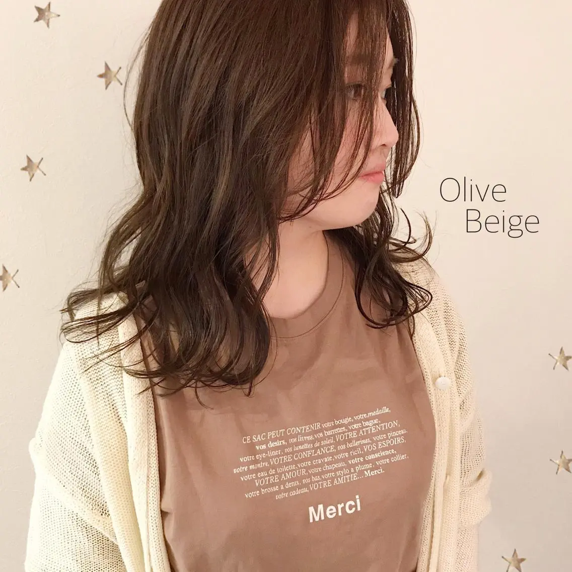 セミロング カラー 市川 千夏のヘアスタイル