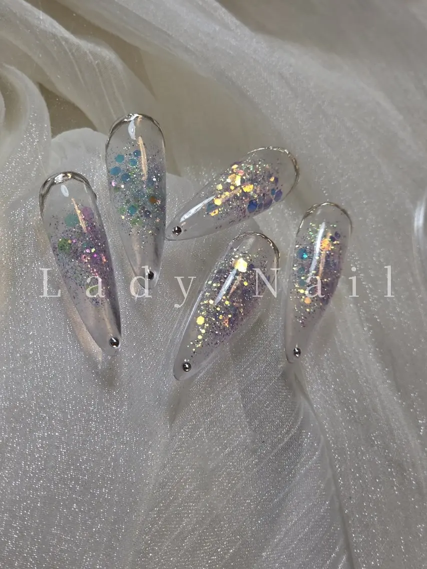 ネイル クリアネイル ハンドネイル Lady Nail Kiyokaのネイルデザイン