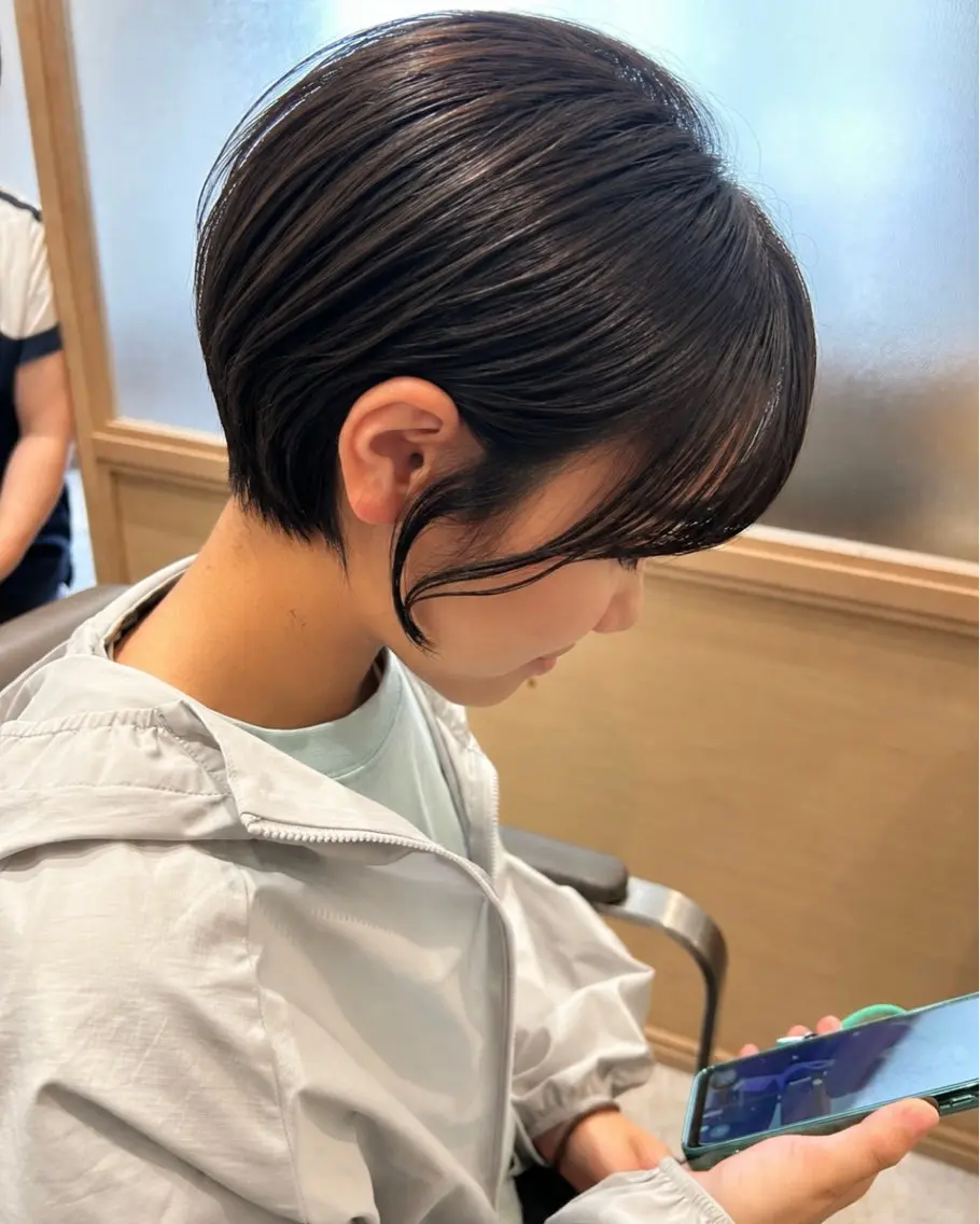 ショート カット トリートメント ヘッドスパ 久木原 ゆりのヘアスタイル