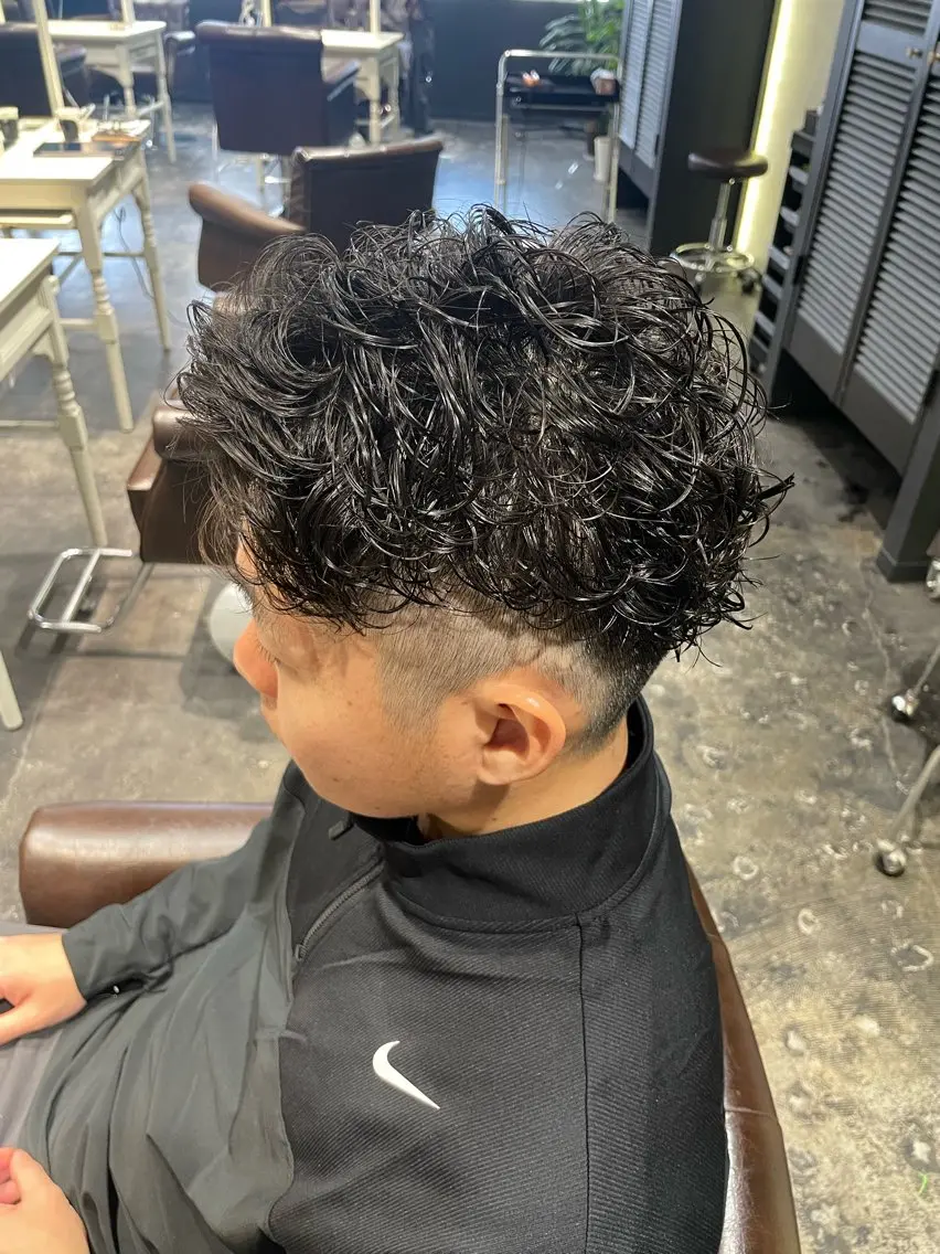 パーマ メンズ カット パーマ 💈メンズ職人 ルキト💈のヘアスタイル