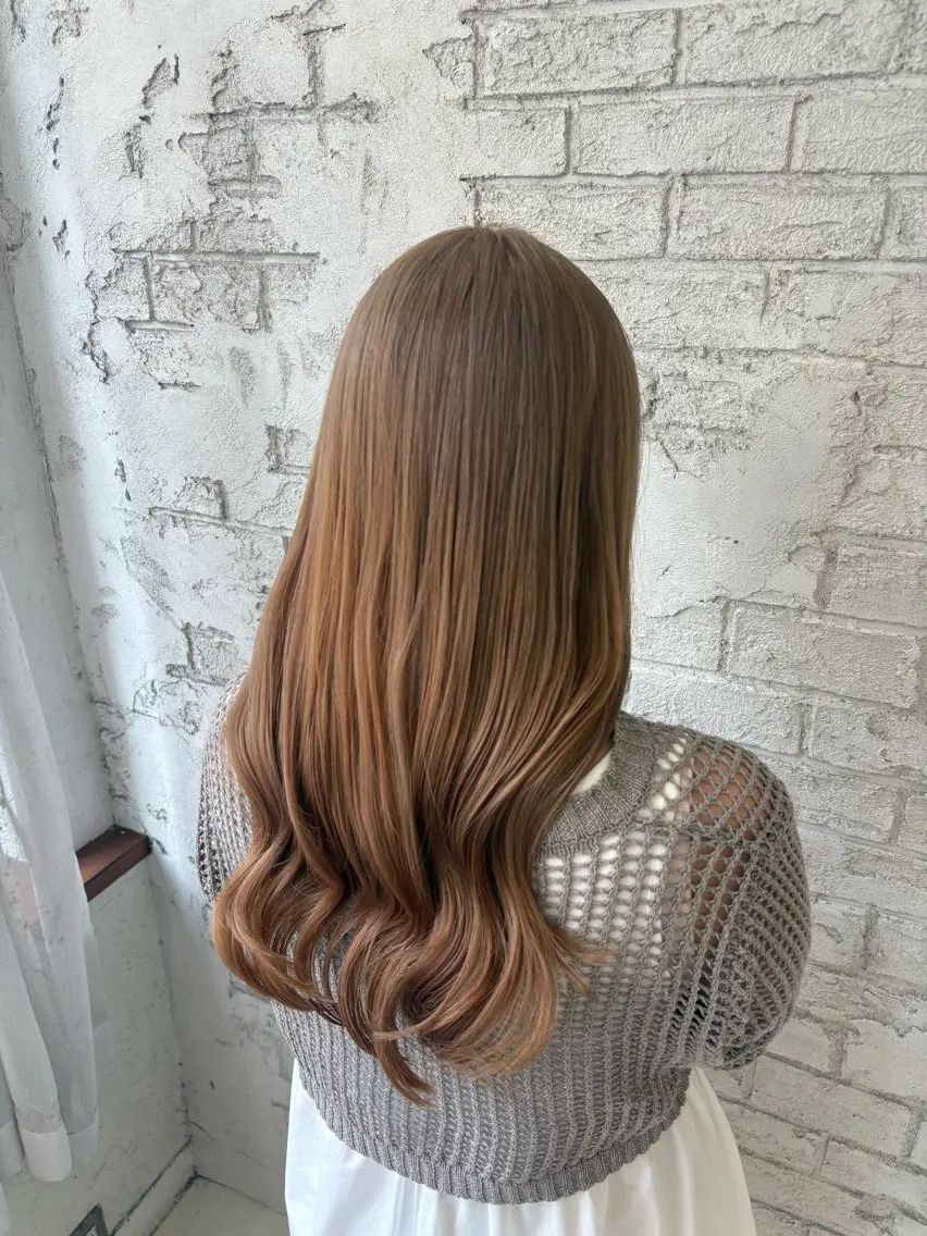 ロング カット ヘアカラー トリートメント 韓国レイヤー/ブリ ーチ🩶Momo🩶のヘアスタイル