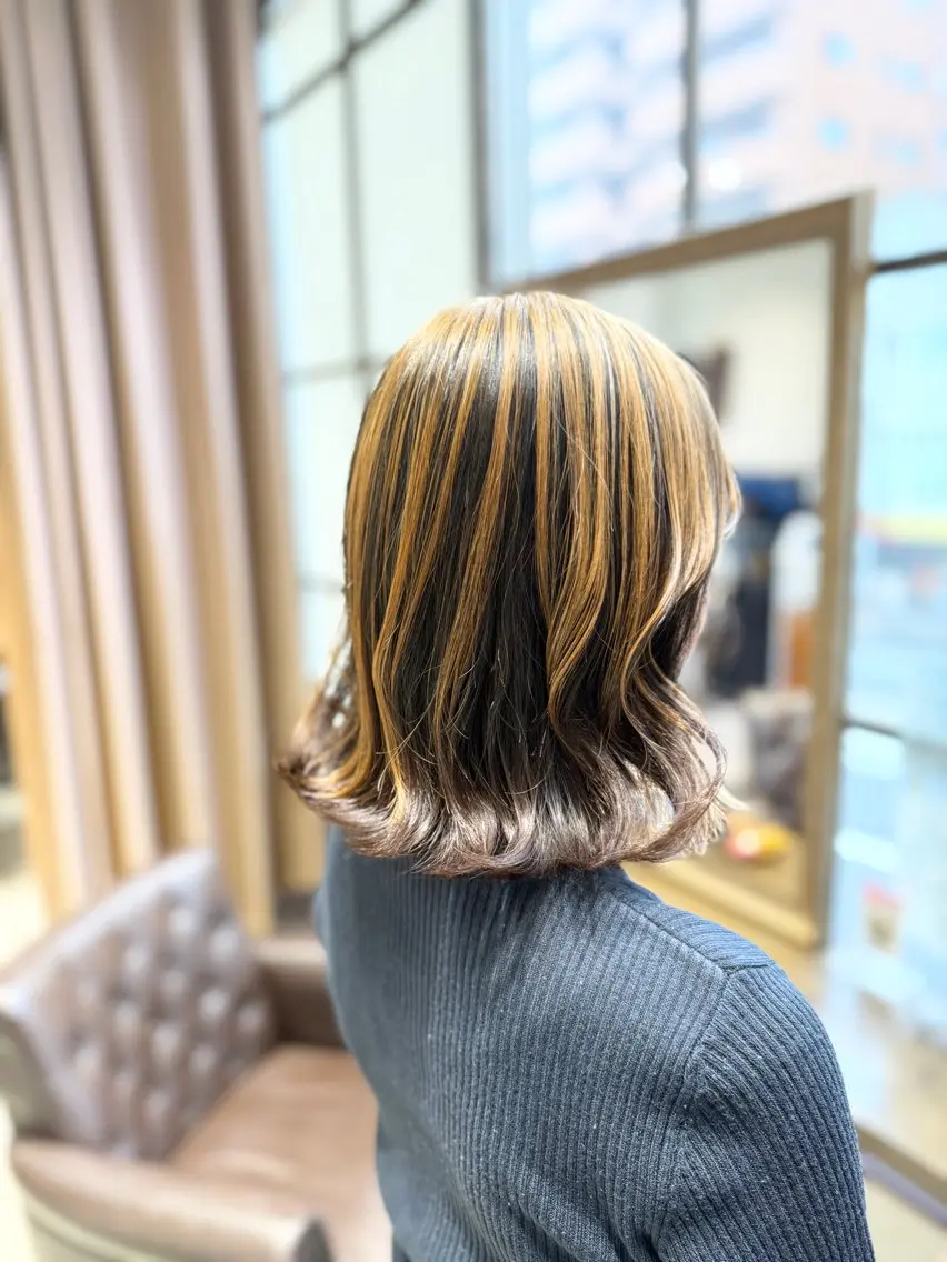 カラー ハイライトカラー カット ヘアカラー ハイトーン✨髪質改善 ✨スパ得意✨ミヤタのヘアスタイル