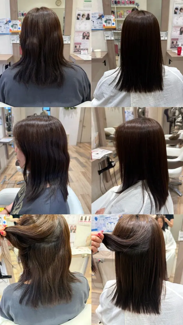 ミディアム 縮毛矯正 蛯名 美咲のヘアスタイル