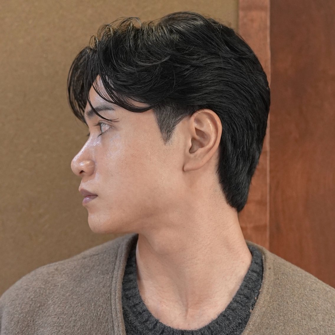 パーマ メンズ センターパート フェザーパーマ マッシュ メンズパーマ メンズショート カット パーマ メンズカット|パーマ 💇🏻武藤龍之介のヘアスタイル
