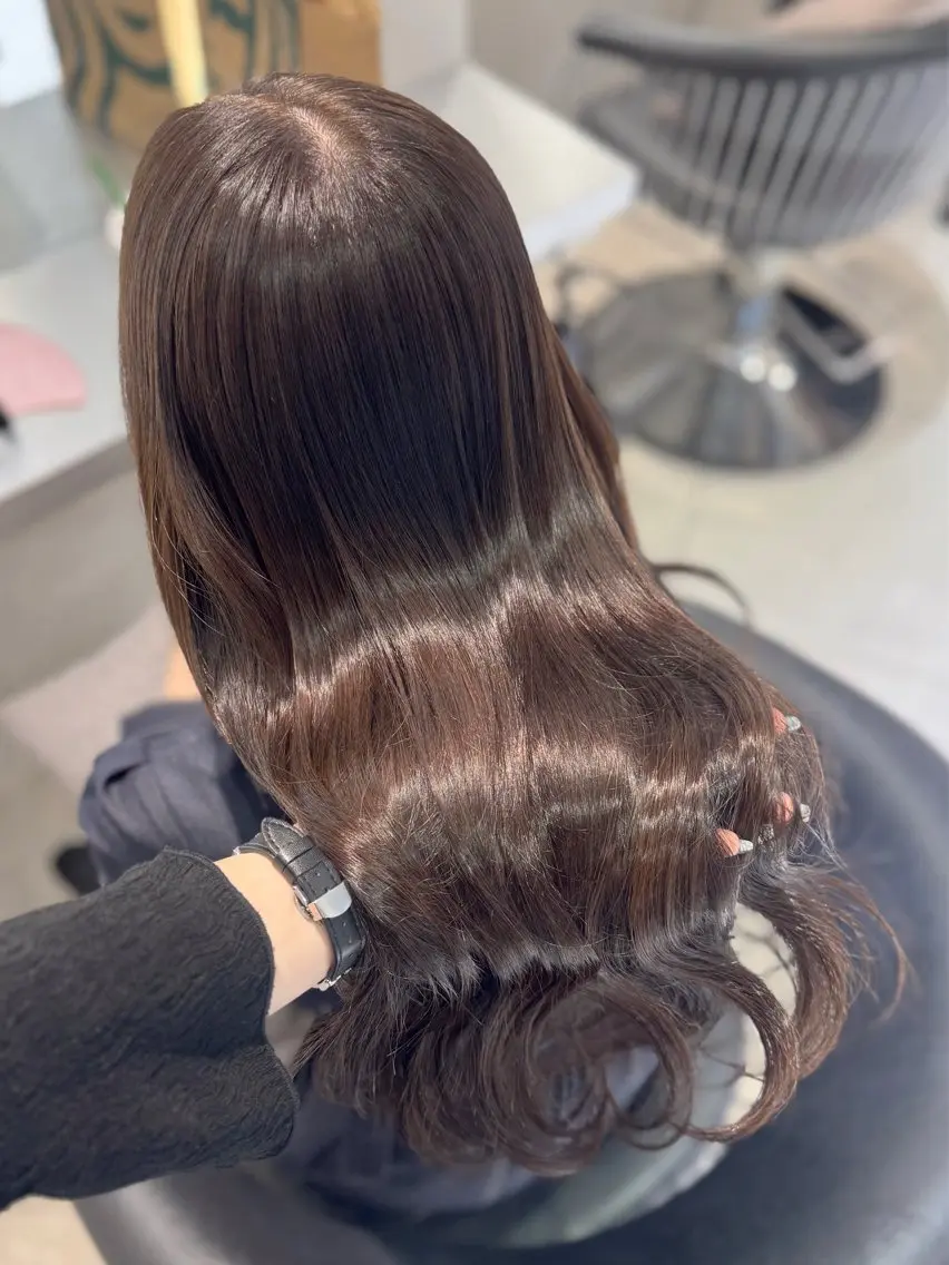 セミロング カラー ブラウンカラー モカブラウン ヘアカラー トリートメント 🐈⬛カチモリ/暖 色/𝐌𝐢𝐤𝐮のヘアスタイル