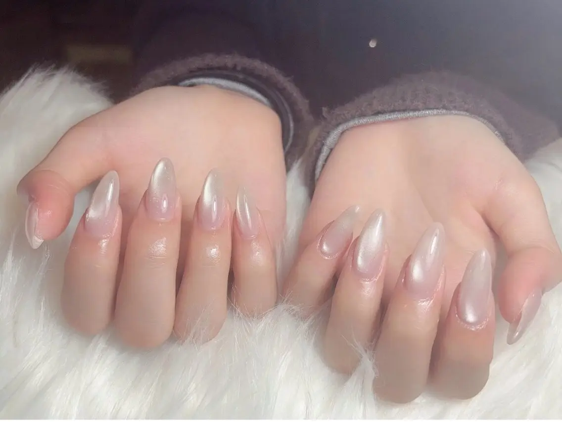 セミロング 韓国風ヘア ハンドネイル HEAVEN Nail 池袋のネイルデザイン
