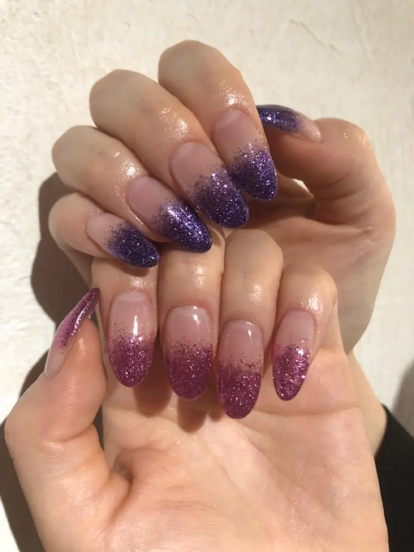 ラメグラデーション✨オフ込みの写真