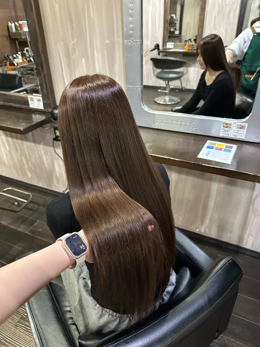 カラー ベージュカラー レイヤー🌟 縮毛矯正🩷はるなのヘアスタイル