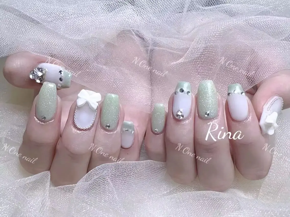 ネイル 長いだし/スカルプ/ パラシェルN.oneのネイルデザイン