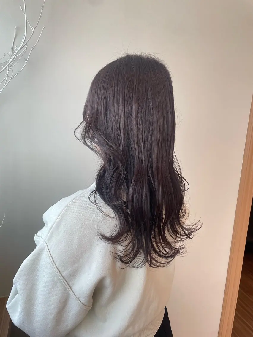 セミロング カラー カット ヘアカラー Osoko Hiyoriのヘアスタイル