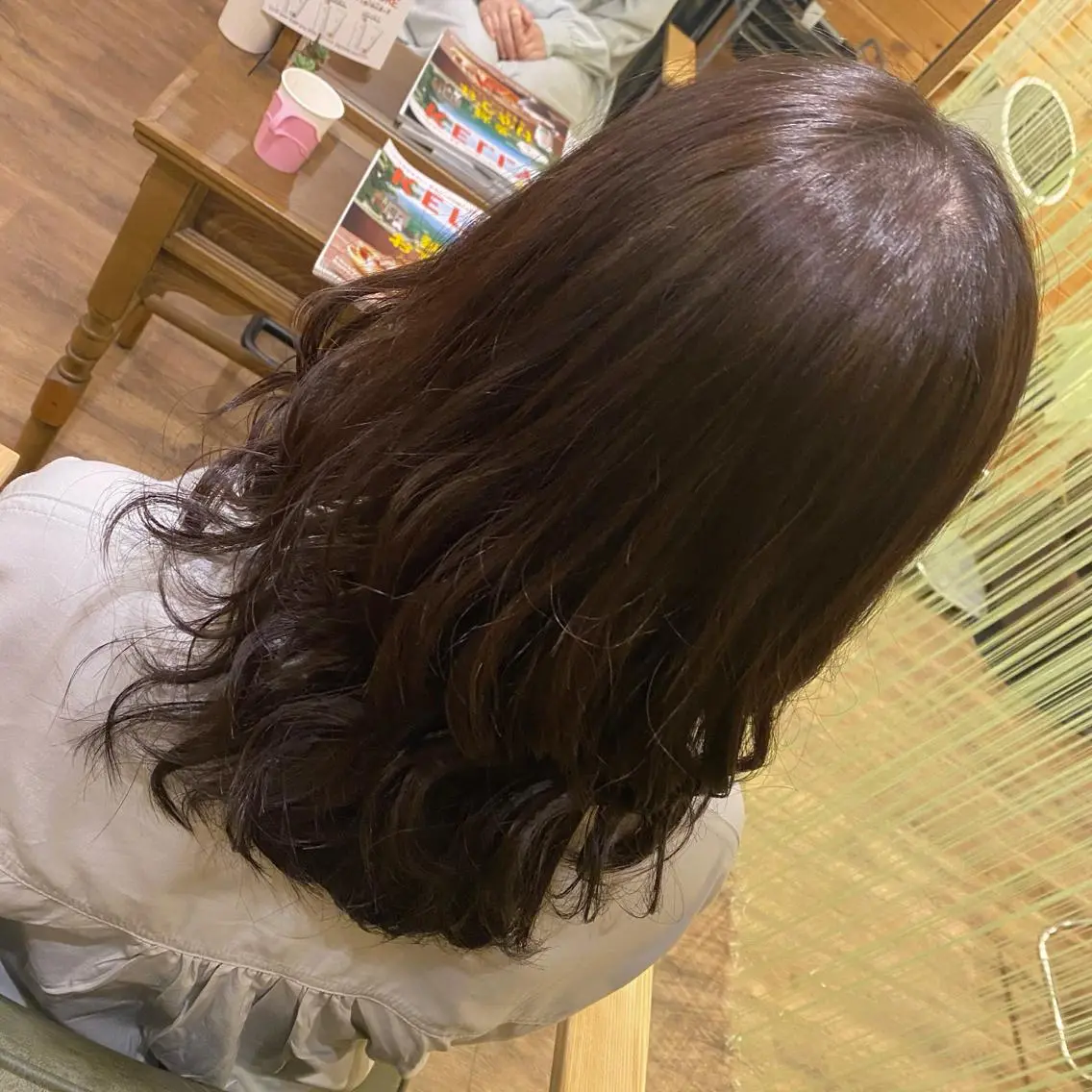 セミロング カラー ブリーチ ブリーチなしカラー Ecre hair SARAのヘアスタイル