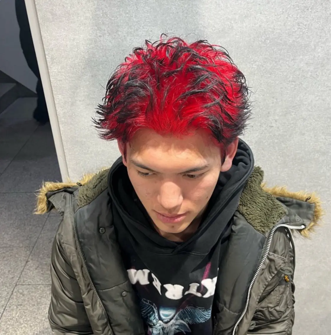 ショート カラー パーマ メンズ スパイキーショート デザインカラー ショートヘア カット ヘアカラー トリートメント 🔥メンズ 特化🔥菊水皐暉🔥のヘアスタイル