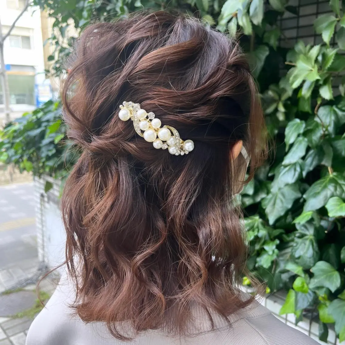 ミディアム ヘアアレンジ ハーフアップ IMARI /のヘアスタイル