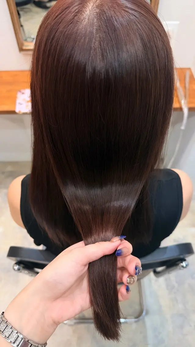 セミロング ヘアカラー 🎀ブリーチなしカラ ー🎀Mizukiのヘアスタイル