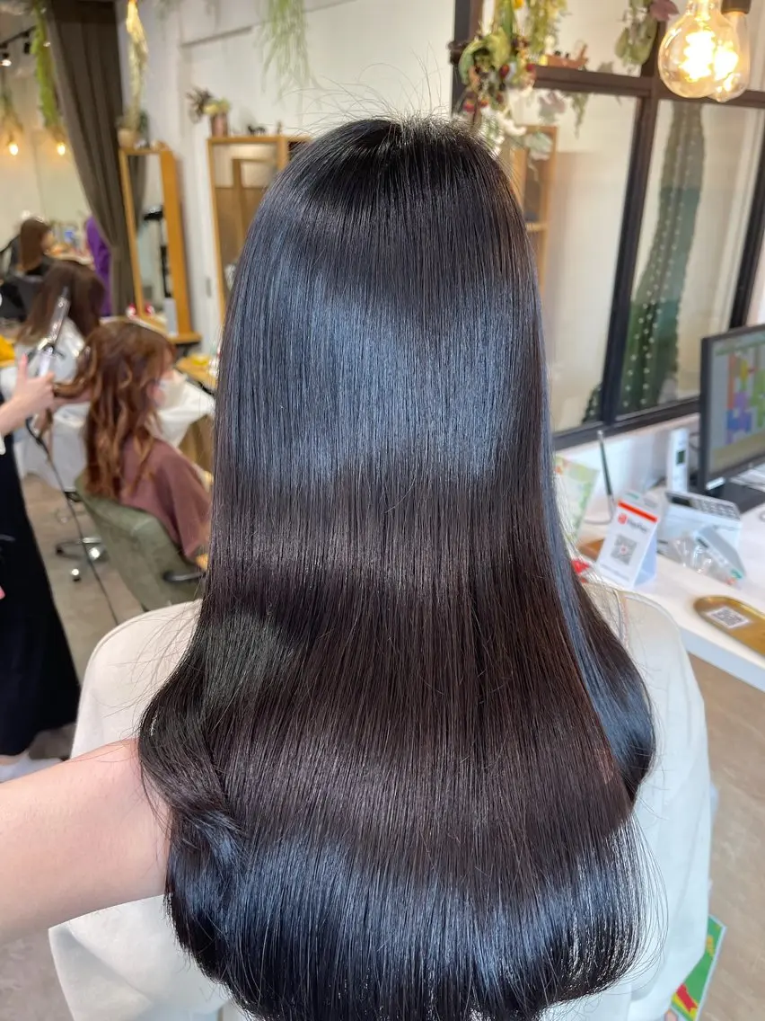ロング カラー ブラウンカラー ラベンダーカラー ヘアカラー うる艶カラー 顔周りカット♡ikuのヘアスタイル