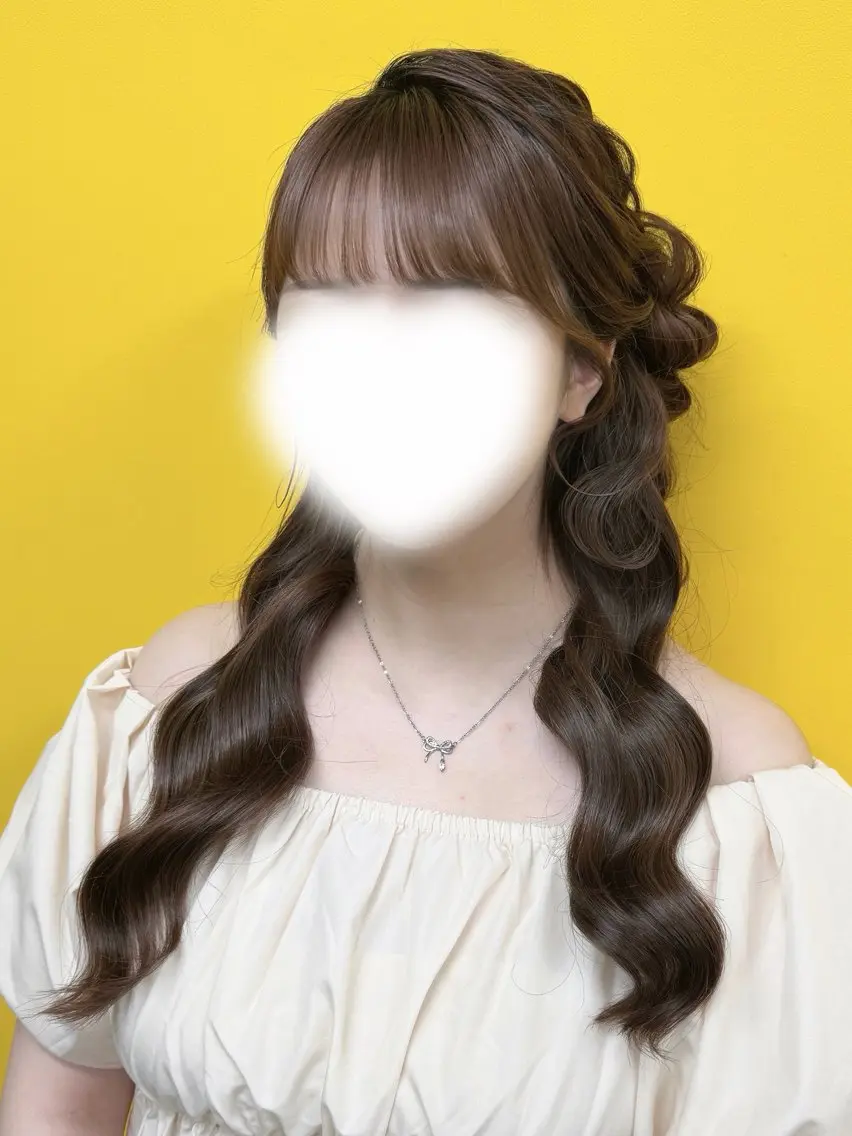 ロング ヘアアレンジ 似合わせカット ヘアセット 新宿｜ヘアセット専門 ｜aira*｡ﾟのヘアスタイル