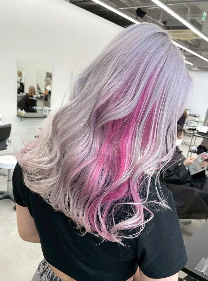カラー ブリーチ 透明感カラー ヘアカラー 高橋 采江のヘアスタイル