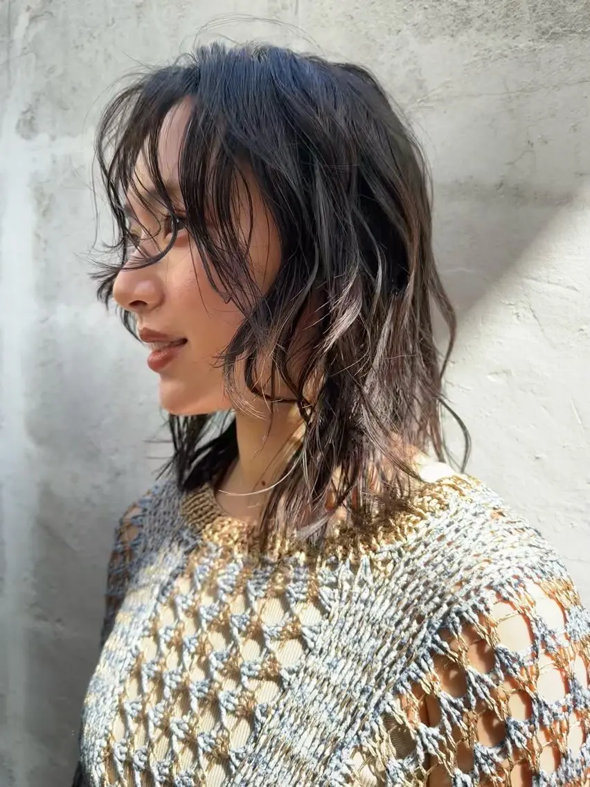 ミディアム パーマ カット ヘアカラー パーマ トリートメント 斎藤祐樹 /レイヤー/パーマのヘアスタイル