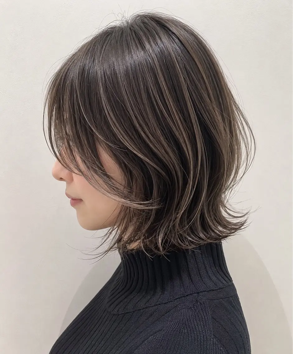 ミディアム カラー ヘアカラー トリートメント 佐藤優晟/カラー/ 癖毛ショート/表参道のヘアスタイル