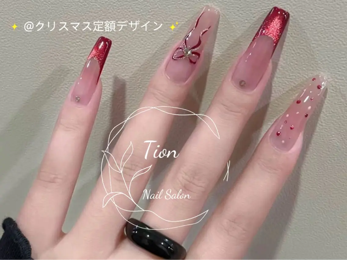 ネイル チークネイル 長さ出し フットネイル フレンチネイル ジェルネイル Nailsalon Tion　川崎店のネイルデザイン