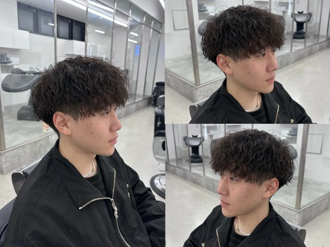 パーマ メンズ メンズパーマ スパイキーショート 波巻きパーマ カット パーマ 土岐/メンズ専門 パーマ特化美容師🌀のヘアスタイル