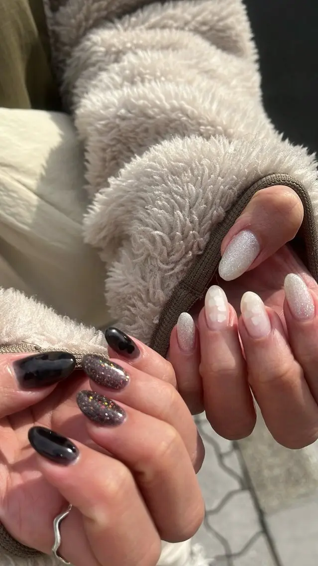 ネイル ハート ニュアンスネイル シンプルネイル バレンタイン SAKU nail 作島茜のネイルデザイン