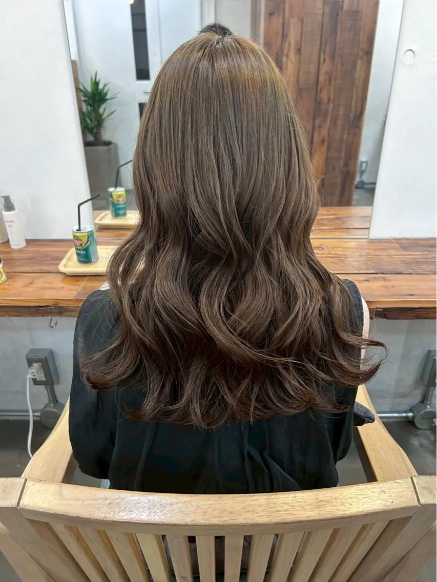 ロング ヘアカラー 🫧透明感カラー/ 髪質改善/縮毛/🫧のヘアスタイル