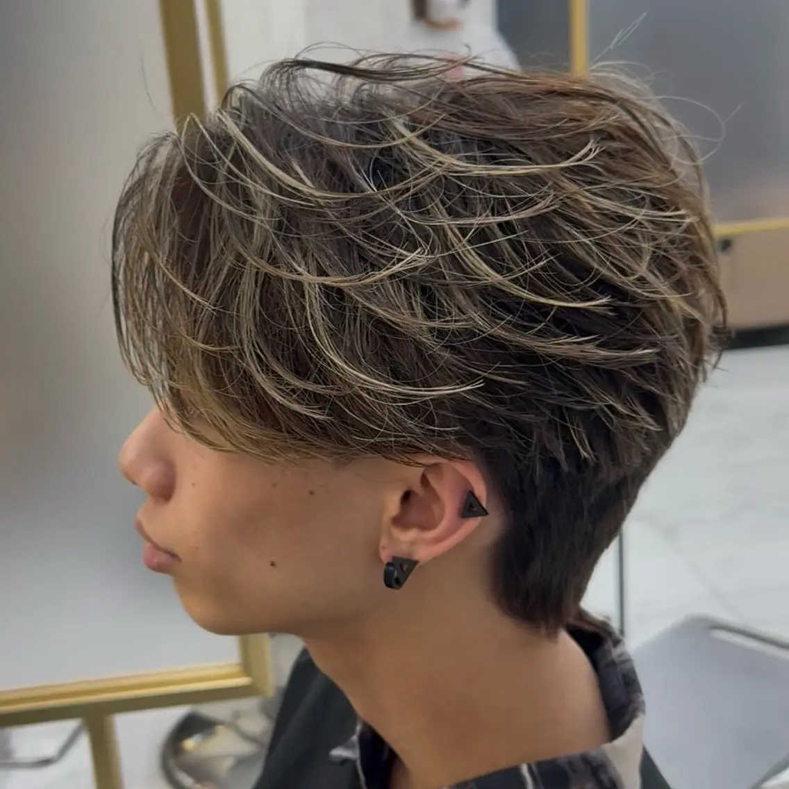 パーマ メンズ フェザーパーマ カルマパーマ メンズパーマ スペインカール スパイキーショート 川越メンズパーマ🌀 大人ヘア/くりのヘアスタイル