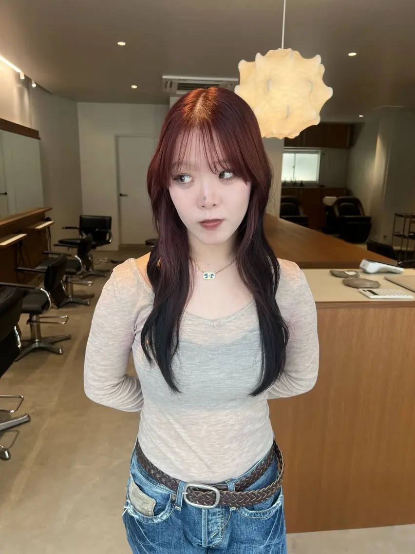ロング カット ヘアカラー wabi本町店 タカハシ トモヒロのヘアスタイル