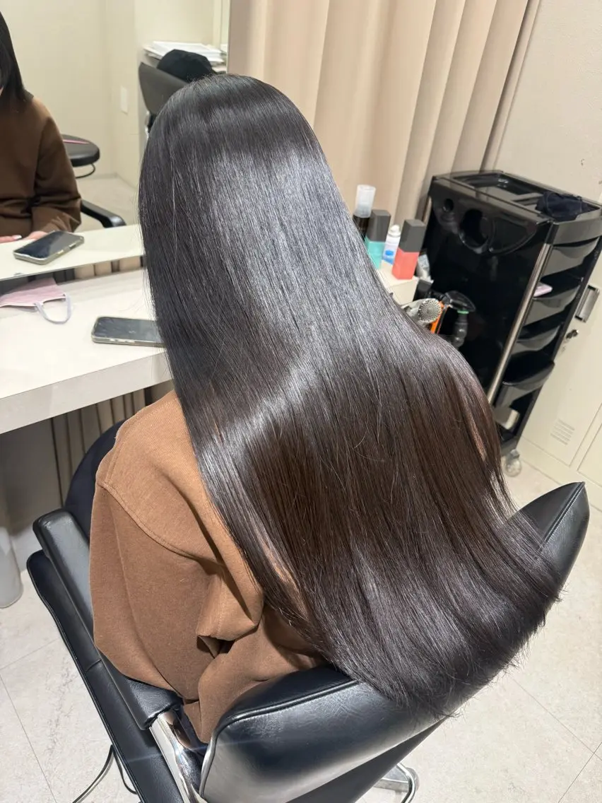カラー パーマ カット 縮毛矯正 トリートメント ヘッドスパ haru 髪質改善サロンのヘアスタイル