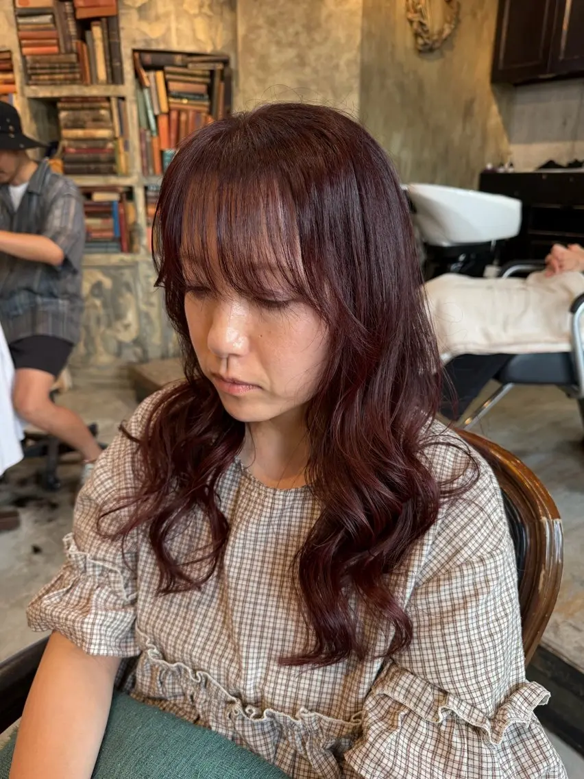 ロング カラー ヘアアレンジ レッドカラー ロング カット ヘアカラー トリートメント 🍀Ryosuke 🍀のヘアスタイル