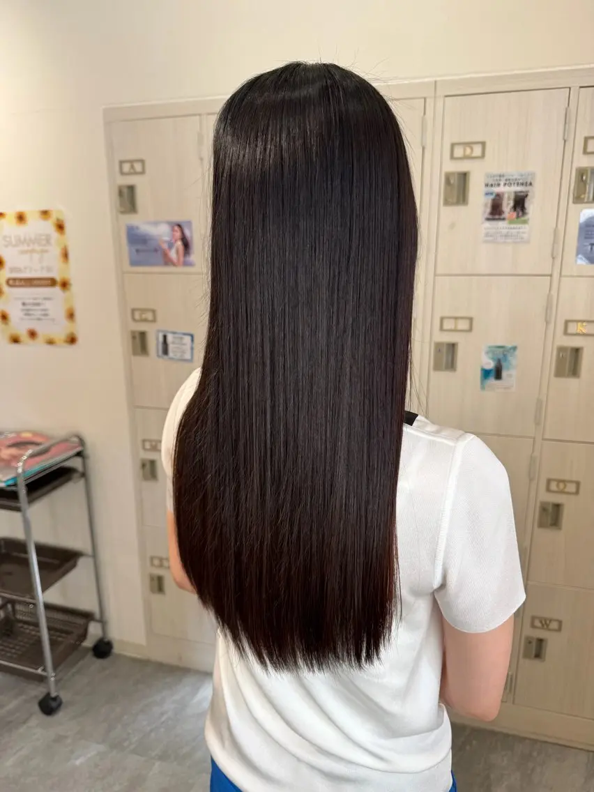 ロング 縮毛矯正 トリートメント ツチイ リョウタのヘアスタイル