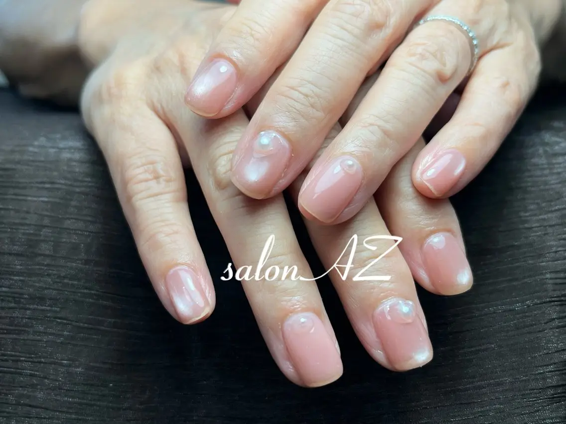 ネイル アートネイル 長さ出し フットネイル フレンチネイル ジェルネイル salon AZのネイルデザイン