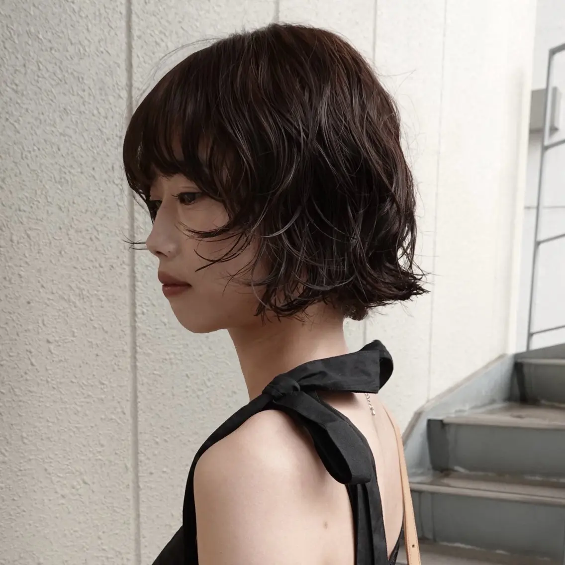 ミディアム カット パーマ 川田大輝 ナチュラルモードのヘアスタイル