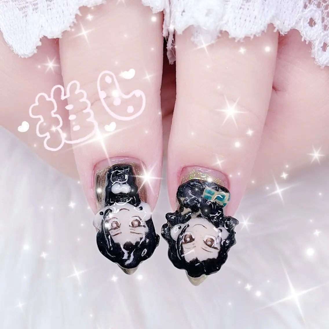 ネイル クリアネイル ロングネイル ハンドネイル mini nailのネイルデザイン