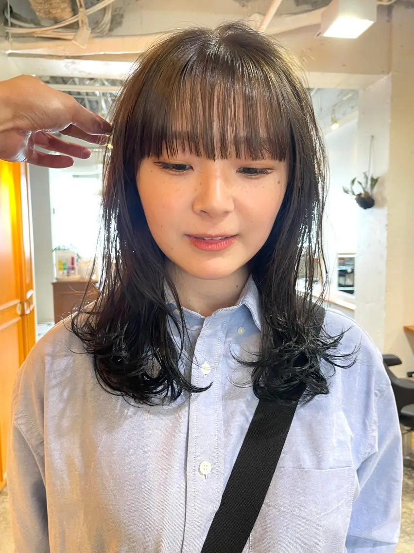 ミディアム カラー 顔周りカット レイヤーカット カット ヘアカラー トリートメント レイヤー／似合わせ TAKUYAのヘアスタイル