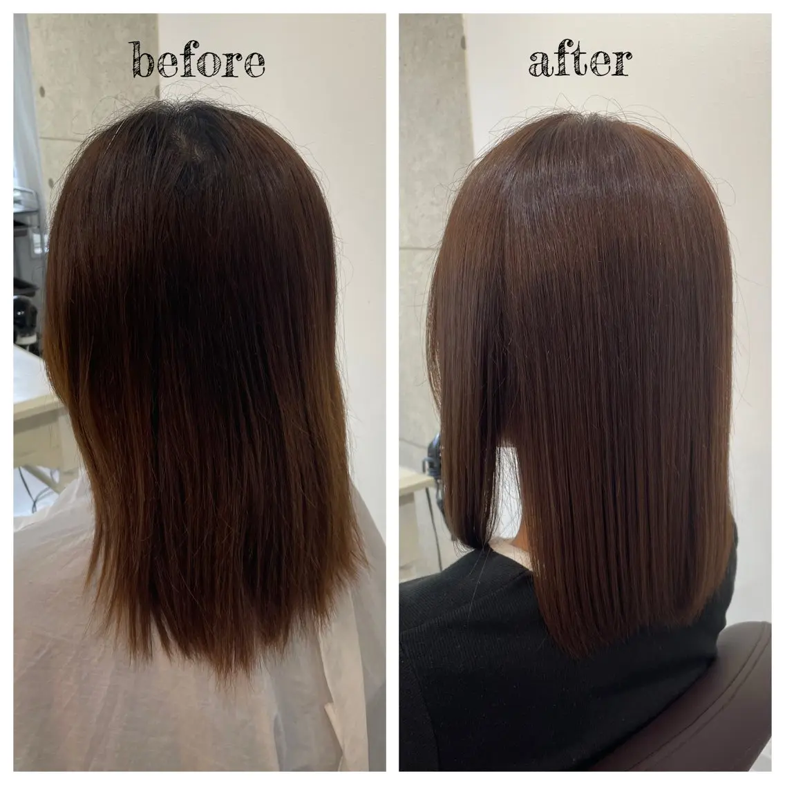 ミディアム カラー カット ヘアカラー トリートメント PutiLuca 浅川のヘアスタイル