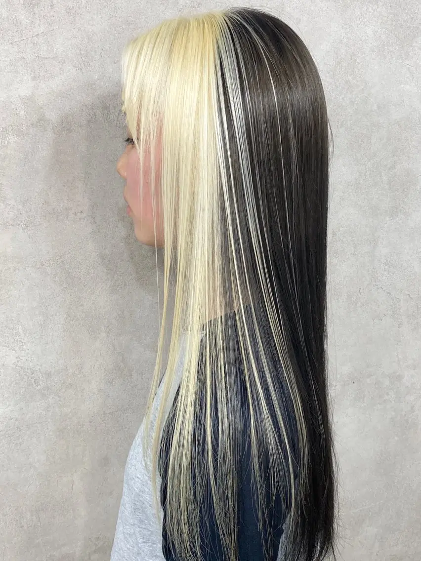 ロング カラー ブリーチ 抜きっぱなしブロンド ブロンド ホワイトブロンド 艶髪サラサラカラー 🌈前原健吾のヘアスタイル